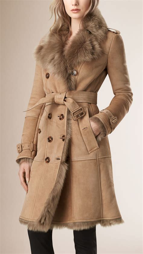 burberry faux fur coat|burberry trench coat women long.